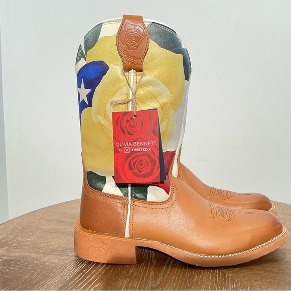 Twisted X Women's Tech X Yellow Rose Western Boots NEW 8,5B - Picture 8 of 8